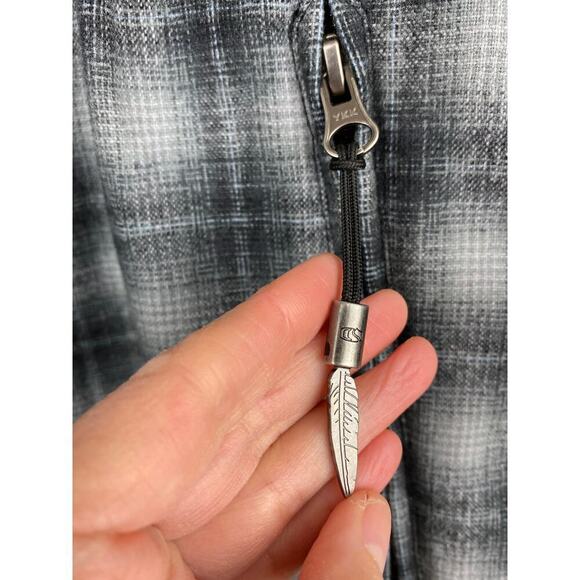 Pendleton Bonfire Women's S Gray Plaid 100% Wool Snap Front Jacket - Picture 8 of 8